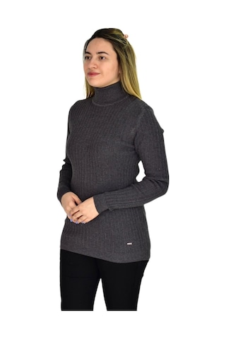 Kadın Büyük Beden Balıkçı Yaka Kazak R22897 Bgl-st03178-1 001