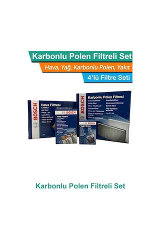 Citroen C5 1.6 E-hdı Dizel Euro5 Bosch Filtre Bakım Seti 2011-2015 Hava+yağ+yakıt+karbonlu Polen