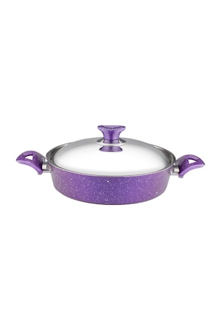 26 Cm Granit Karnıyarık & Pilav Tenceresi Çelik Kapak - Violet Violet
