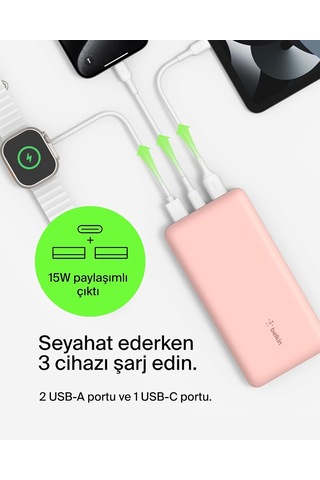 Usb C Taşınabilir Şarj Cihazı 20000 Mah, Usb Tip C Giriş Çıkış Bağlantı Noktalı 20k Güç Bankası İçin Usb