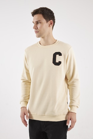 Boston Kırık Beyaz O-yaka Sweatshırt Kırık Beyaz