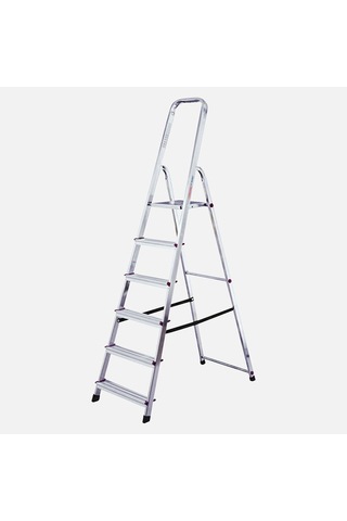 Regalux Alüminyum 6 Basamak 195x48x12 Cm Katlanabilir Ev - Ofis Tipi Merdiven
