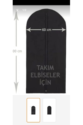 TAKIM ELBİSE KILIFI 5 ADET FERMUARLI GAMBOÇ Siyah