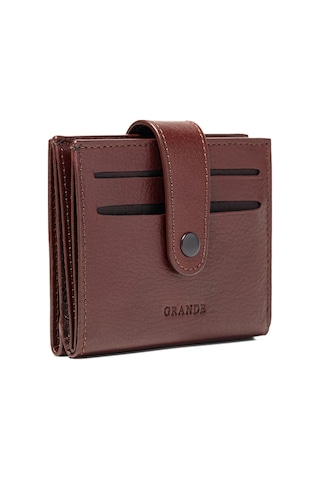 Kahve Cüzdan & Kartlık Unisex 710 Grande Deri Cüzdan Kartlık kahverengi