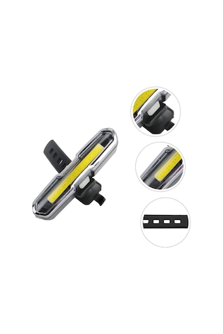 6017-mavi Kırmızı Çakarlı Usb Şarjlı Bisiklet Stop Lambası