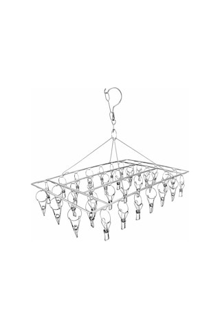 Çorap Askısı, Çorap, İç Çamaşırı, Giysi Ve Havlular İçin 40 Rüzgar Geçirmez Paslanmaz Çelik Klipsli Askılı Çamaşır Kurutma Makinesi Diğer