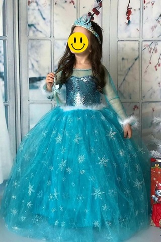 Parti Selesi Frozen Elsa Uzun Kol Kostüm Ve Doğum Günü Parti Seti 16 Kişilik Lüks Set Mavi
