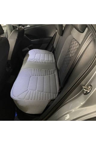 Volkswagen Touareg Uyumlu Lüx Oto Koltuk Minderi Ön Arka Oturak 3'lü Set Bumerang Serisi Gri