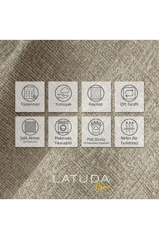 Jakarlı Şönil Koltuk Örtüsü Kanepe Örtüsü Koltuk Şalı 175x300 Kaymaz Kil L