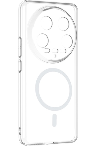 Mi Xiaomi 14 Ultra Kamera Korumalı M-safe Şarj Özellikli Şeffaf Silikon Kapak London Şeffaf