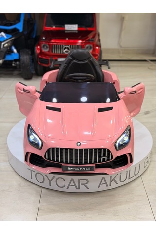 Mercedes Gt Akülü Araba 0-6 Yaş Kumandalı Özel Plaka Hediye Pembe