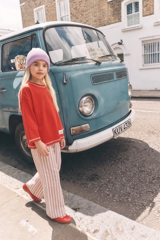 Cigit Oversize Pantolon Takım 2-10 Yaş Kırmızı