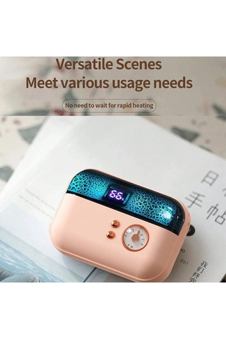 Dm Hx-869 4000mah Kışlık Elektrikli El Isıtıcı Dijital Ekranlı Power Bank Pembe