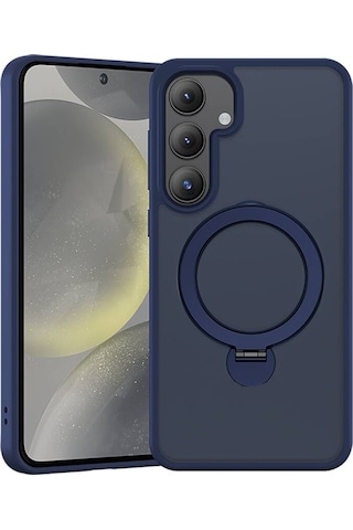 Galaxy S25 Plus Kılıf M-safe Şarj Uyumlu Benks Standlı Mist Protective Kapak Mavi