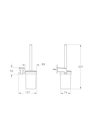 VitrA Base 800 Tuvalet Fırçalığı Mat Siyah A4408736
