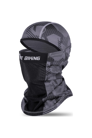 Geeroyoo Yp0201292 Bisiklet Kaskı Dostu Hafif Esnek Buz İpeği Güneş Koruyucu Maske, Sıcak Günlerde Rahatlık Sağlar. Siyah