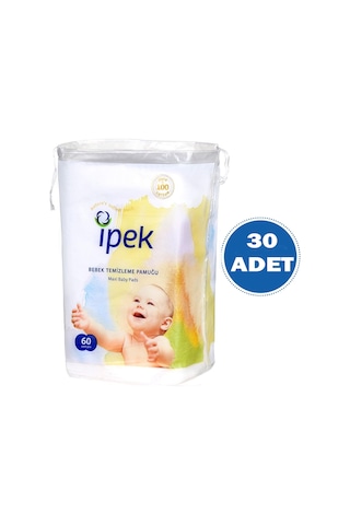 İpek Maxi 60 lı Bebek Temizleme Pamuğu 30 Paket - YENİ AMBALAJ İpek Maxi 60 lı Bebek Temizleme Pamuğu 30 Paket - YENİ AMBALAJ