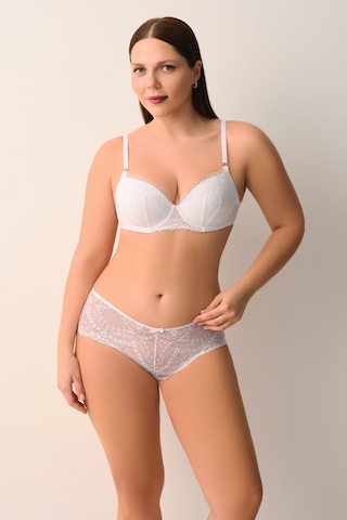 Suwen Lace Deluxe Yüksel Bel Dantelli Slip Külot Sw4055101 Beyaz
