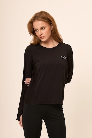 Zoor Kadın Uzun Kol Compression Fitness Gym Spor Body Tshirt Siyah