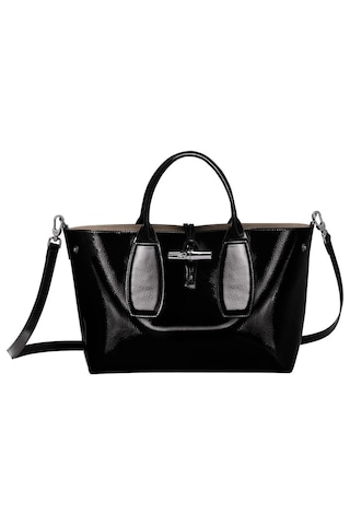 Longchamp Roseau Vernis Kadın El Ve Çapraz Çanta 10058 Hpp Siyah