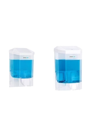 Maxiflow Tekli Plastik Şeffaf Sıvı Sabunluk 500 Ml Krom