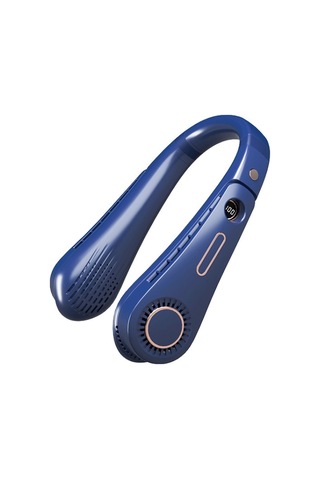 F11 Taşınabilir Usb Şarj Dönen Dijital Ekran Bladess Asma Boyun Fan Pembe