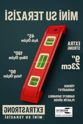 23 Cm Mıknatıslı Mini Su Terazisi, Hassas Ölçüm Aracı
