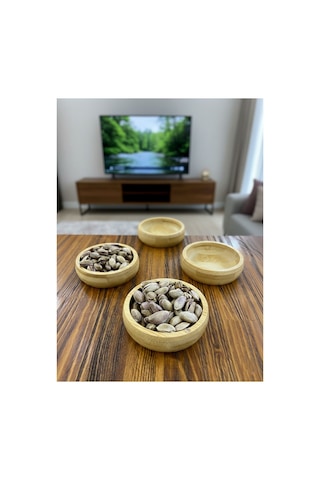 Bambu Ahşap Sosluk Ve Çerezlik 10cm 4 Adet -611