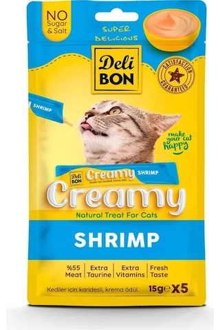 Delibon Creamy Ödül Maması Karidesli 15gr 5li Paket