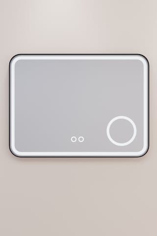 Anemon 100 Cm Mercekli Buğu Önleyici Led Ayna Siyah