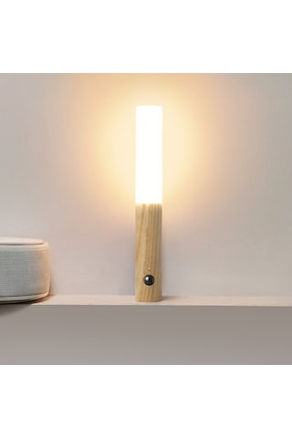 Novahub Akıllı Gece Lambası Koridor Vücut Sensörlü Işık Ahşap Duvar Aplik Şarj Edilebilir Lamba Oda Koridor Gardırop Led Kullanımı, Pratik Aydınlatma Diğer