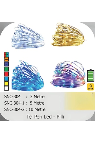 Elektrikhouse Led Tel Peri Pilli - 3 Metre - 5 Metre - 10 Metre V1 Çok Renkli Elektrikhouse Led Tel Peri Pilli - 3 Metre - 5 Metre - 10 Metre V1 Çok Renkli