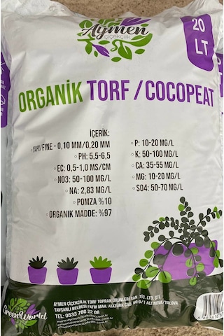 20 Litre Organik İthal Çok Amaçlı Bitki Toprağı - Çiçek, Sebze