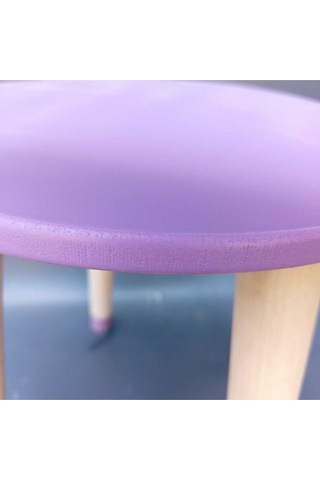 Na Neşeli Ahşap Mor Ahşap Çocuk Taburesi.çocuk Sandalyesi.çalışma Masası Taburesi.renkli Tabure.çocuk Odası Mor