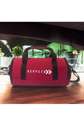 My Geppeto Bag Unisex Fitness Silindir Spor Çantası Bordo