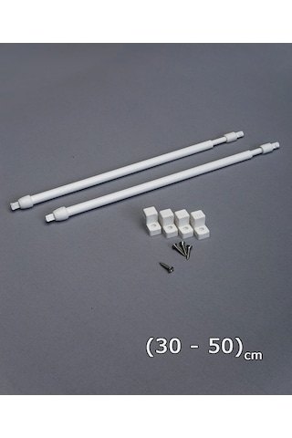 30 -50 cm Briz Çubuğu Ayarlanabilir 2 Adet Alüminyum Perde Borusu