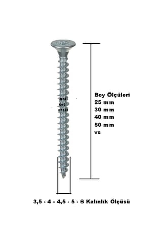 Geylani Sunta Vidası 4x20 1000 Adet