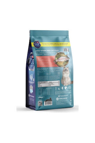 Kısırlaştırılmış Somonlu Postbiyotik Kedi Maması - 1,5 Kg
