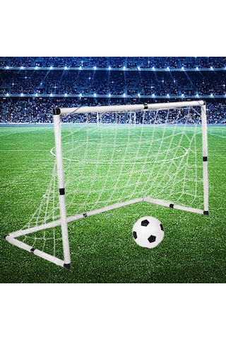 Homyl Çocuk Futbol Seti, Topu Ile Katlanabilir Ağı Uygulaması Beyaz
