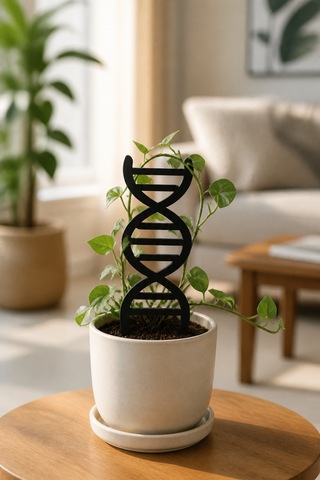 Arliadesign Dna Şeklinde Bitki Destek Çubuğu 5 Li Set 8x15 Cm Siyah 3 Mm Mdf Saksı Desteği