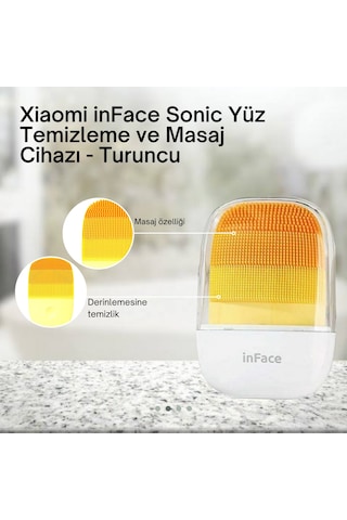 Inface Sonic Yüz Temizleme ve Masaj Cihazı-Turuncu