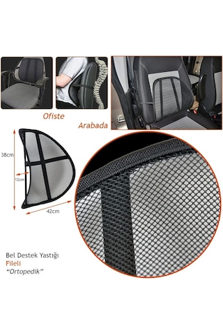Carub Bel Arkası Sırtlık Ortopedik Siyah Br4819001