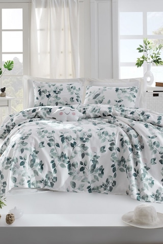 Enlora Home Pike Seti Baskılı Çift Kişilik Sabine Yeşil