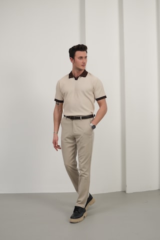 Modefendi Erkek Örgülü Kesik Yaka Tişört Taş