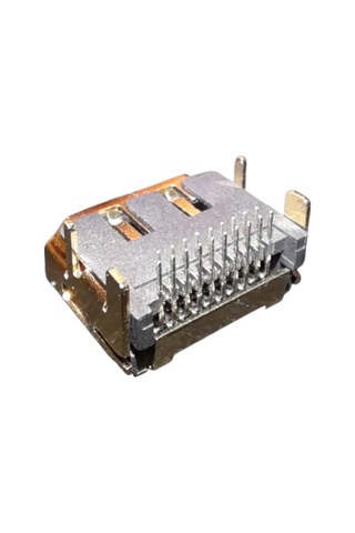 5 Adet - 19 Pin Hdmı Dişi Arayüz Tabanı Altın Kaplama Pcb Montajı İçin 90 Derece