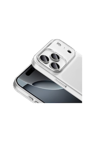 Nourthkiingdom Apple Uyumlu iPhone 17 Pro Kılıf Zore Droga Kapak - Şeffaf Şeffaf