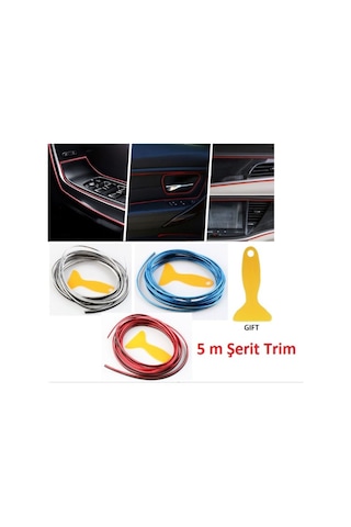 Araba Dekorasyon 5 Metre Şerit Trim Mavi