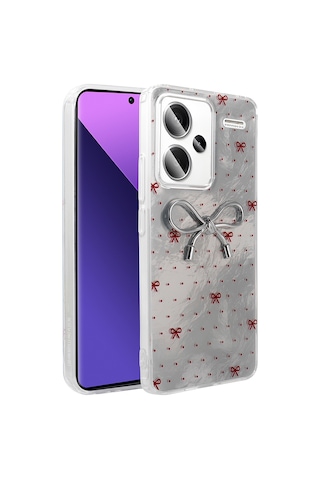 Xiaomi Redmi Note 13 Pro Plus 5g Kılıf Kamera Korumalı Fiyonk Kalp Figürlü Ponti Kapak Renk1