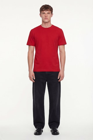 Sabri Özel Erkek Kırmızı Normal Kesim Regular FitPamuk Dokuma Bisiklet Yaka Basic T-shirt