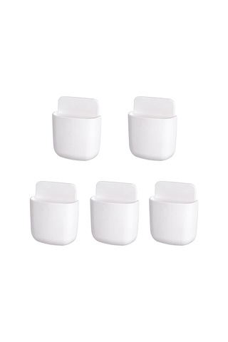 Geekyou 5 Adet Duvar Tipi Pp Depolama Kutusu, Ev Aletleri Kumandasını Ve Telefonu Tutar, Şarj Delikli, Dayanıklı, Evde Kullanım İçin Çok Renkli